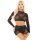 LEG AVENUE – fényes hálós crop top és mini szoknya