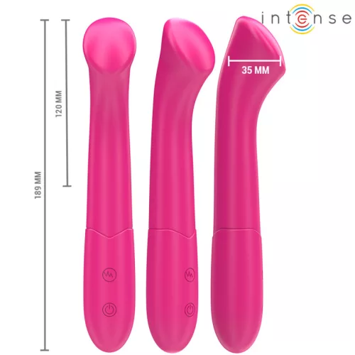 INTENSE - rugalmas 19 cm-es vibrátor 10 rezgési móddal