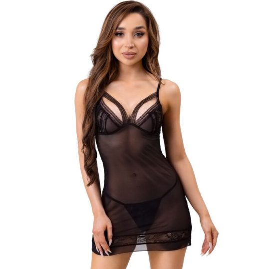LIVCO CORSETTI – fekete Tiana chemise és farámpánt L/XL