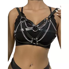   SUBBLIME - fém csattos punk bondage öv, univerzális méret