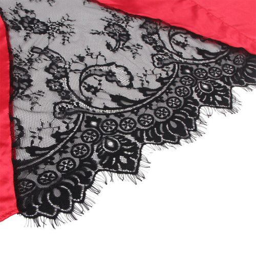 SUBBLIME – érzéki csipkés kombiné és tangapánt piros/fekete