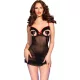 CHILIROSE - elegáns fekete babydoll L/XL méretben