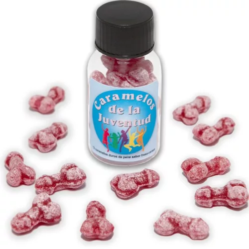 Diablo Picante - 12 db gyümölcsízű intim cukorka pénisz formájú
