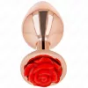 KINK – elegáns piros rózsás anális dildó rose gold színben