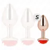 KINK – elegáns piros rózsás anális dildó rose gold színben