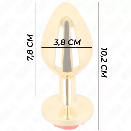 KINK - prémium arany rózsaszín anális plug (L)