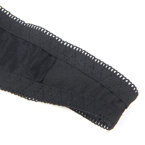 SUBBLIME – állítható fekete masnis melltartó + alsó szett L/XL