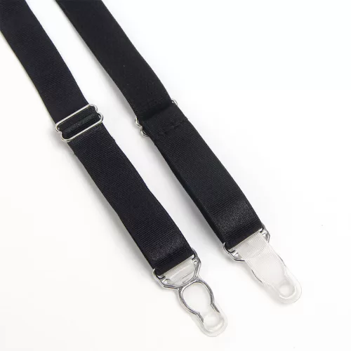 SUBBLIME – fekete bondage melltartó és harisnyatartó szett L/XL
