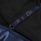 SUBBLIME - kék bőr pántos elegáns ruha S/M