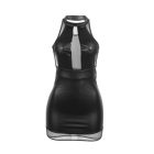 SUBBLIME - áttetsző pánt nélküli fekete ruha L/XL