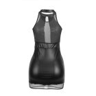 SUBBLIME - áttetsző pánt nélküli fekete ruha L/XL