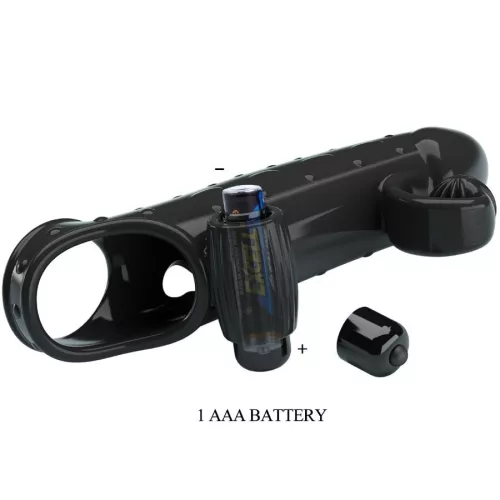 ROMANCE - vibráló pénisz hüvely fekete