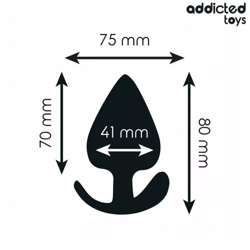 ADDICTED TOYS – prémium szilikon anális dugó, L méret, 8 cm