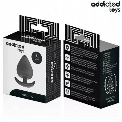ADDICTED TOYS – prémium szilikon anális dugó, L méret, 8 cm