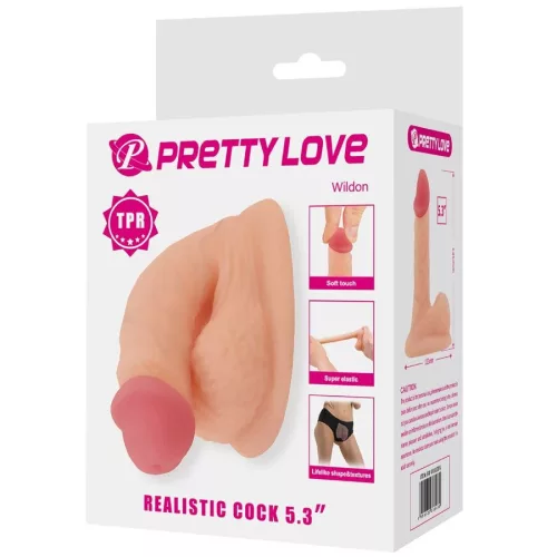 PRETTY LOVE Wildon – ultra reális, rugalmas dildó 10 cm