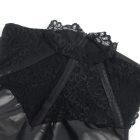 SUBBLIME - fekete csipkegalléros bőrdressz S/M