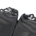 SUBBLIME - fekete csipkegalléros bőrdressz S/M