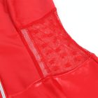 SUBBLIME – érzéki csipke bőr ruha, piros, L/XL