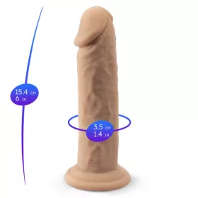   Silexd Dildó Duplarétegű, Termoreaktív Szilikon 15,4 cm hús színű