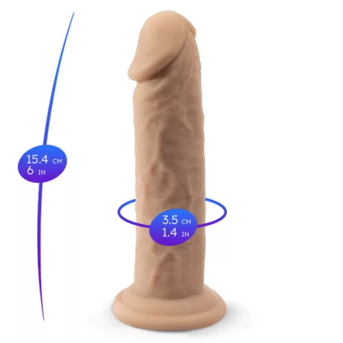 Silexd Dildó Duplarétegű, Termoreaktív Szilikon 15,4 cm hús színű