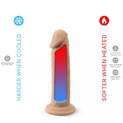 Silexd Dildó Duplarétegű, Termoreaktív Szilikon 15,4 cm hús színű