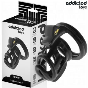 ADDICTED TOYS LOCKED – szilikon pénisz ketrec 8,5 cm