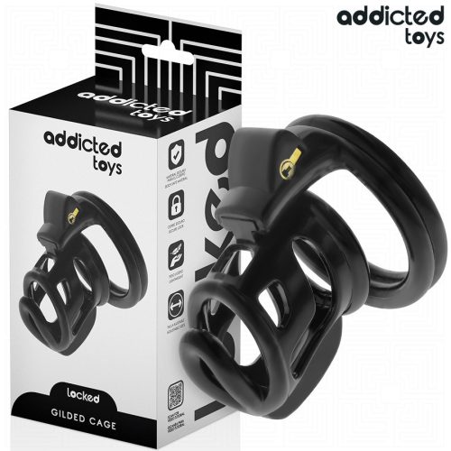 ADDICTED TOYS LOCKED – szilikon pénisz ketrec 8,5 cm