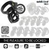 ADDICTED TOYS LOCKED – szilikon pénisz ketrec 8,5 cm