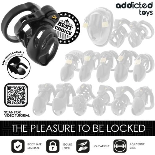 ADDICTED TOYS LOCKED – örök zár pénisz ketrec 9 cm