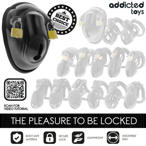 ADDICTED TOYS LOCKED – kulcs nélküli pénisz ketrec 11,5 cm