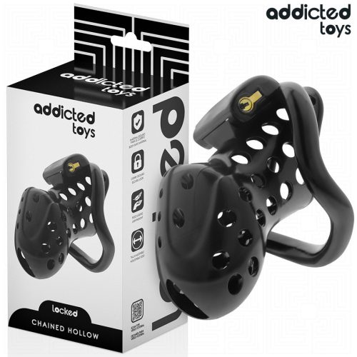 ADDICTED TOYS LOCKED – láncos pénisz ketrec 10,5 cm