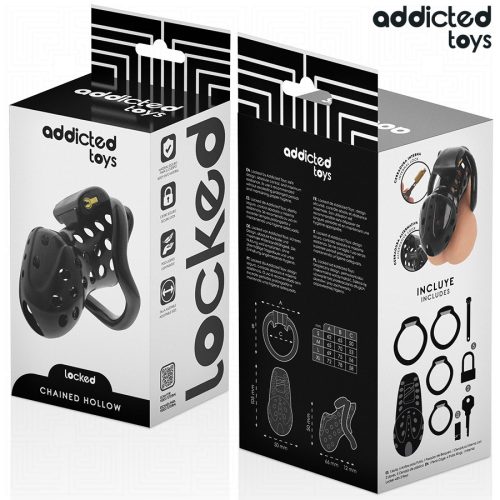 ADDICTED TOYS LOCKED – láncos pénisz ketrec 10,5 cm