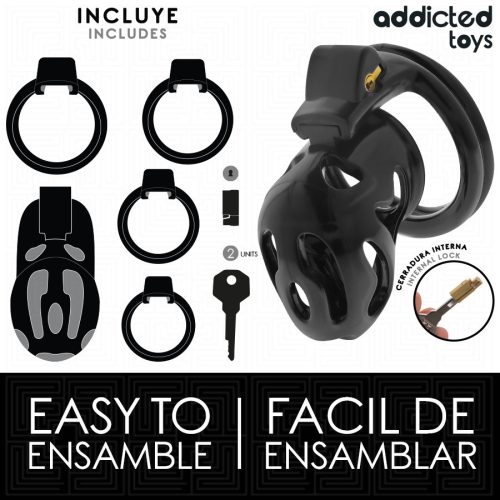ADDICTED TOYS LOCKED – zárható péniszketrec 8 cm