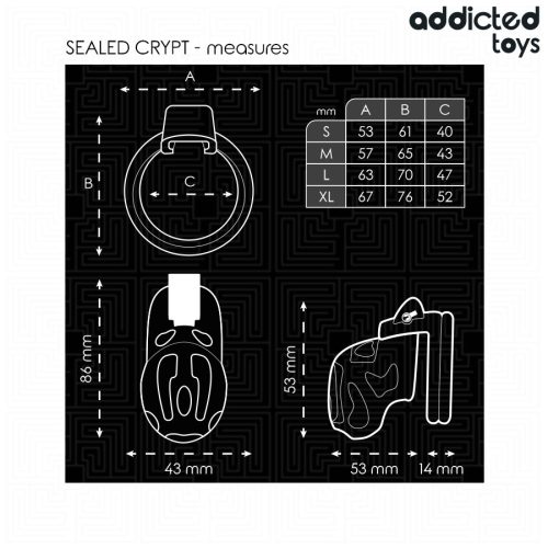 ADDICTED TOYS LOCKED – zárható péniszketrec 8 cm