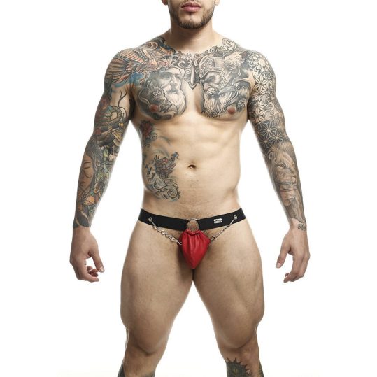 MOB - DNGEON RED – láncos férfi jockstrap (egy méret)