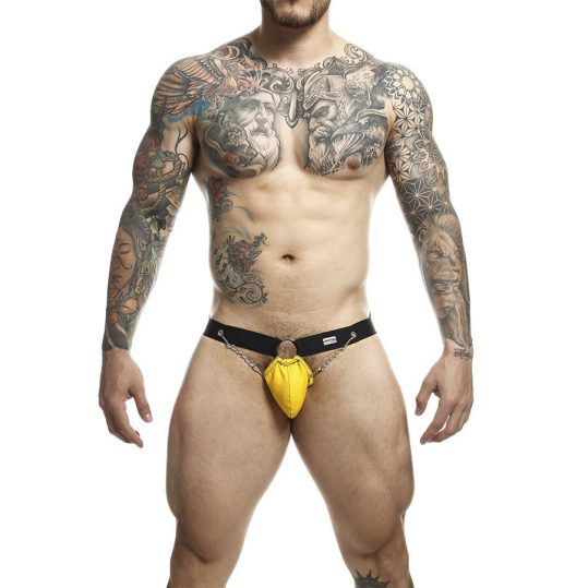 MOB – sárga jockstrap láncokkal, egy méretben
