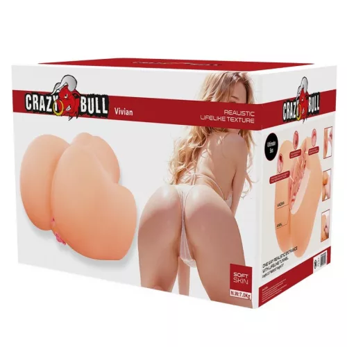 CRAZY BULL - reális női hátsó vaginális és anál vibrátor