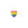 PRIDE – Antistressz szív forma, LGBT szimbólummal