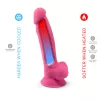 Silexd Dildó Realisztikus, Fluoreszkáló, Hőre Lágyuló 17,5 cm Rózsaszín