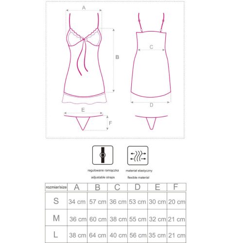 LIVCO CORSETTI FASHION – érzéki babydoll és tanga rózsaszínben