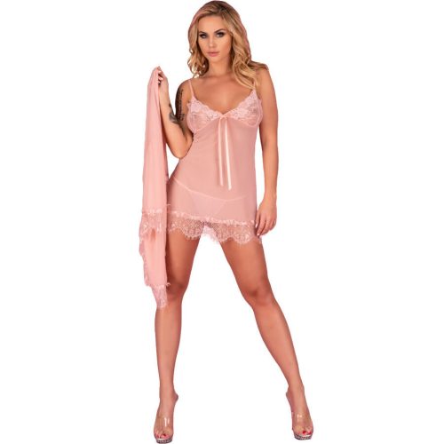 LIVCO CORSETTI FASHION - HYEONA 1710 babydoll + tanga rózsaszín
