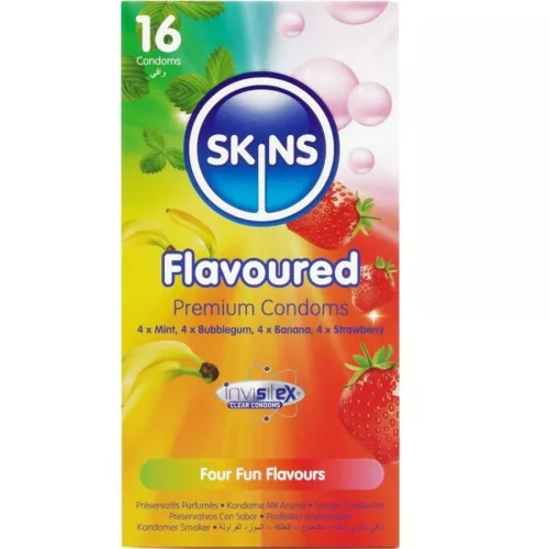 SKINS – prémium ízesített óvszer csomag 16 db