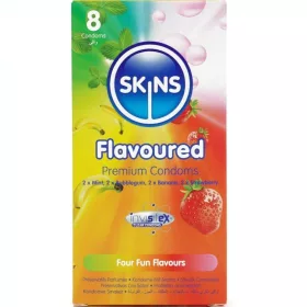 SKINS – prémium, ízes óvszer csomag (8 db)