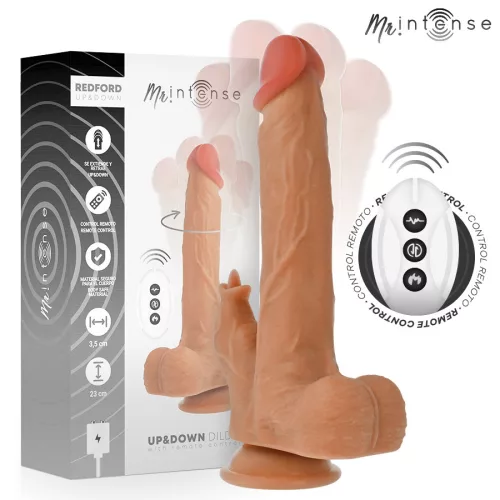 MR INTENSE - távirányítós realista pénisz vibrátor 23 cm
