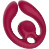 Snail Vibe Páros stimulátor Távirányítós, 3 motoros, 5 sebesség, Vízálló Burgundi