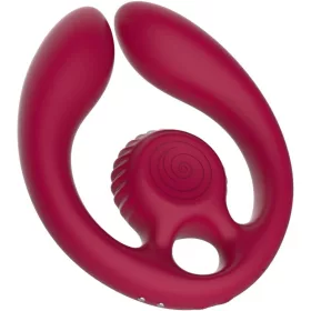   Snail Vibe Páros stimulátor Távirányítós, 3 motoros, 5 sebesség, Vízálló Burgundi