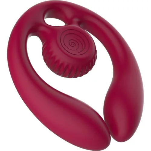 Snail Vibe Páros stimulátor Távirányítós, 3 motoros, 5 sebesség, Vízálló Burgundi