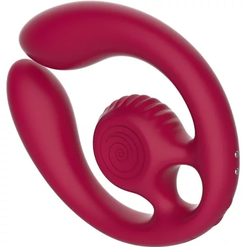 Snail Vibe Páros stimulátor Távirányítós, 3 motoros, 5 sebesség, Vízálló Burgundi