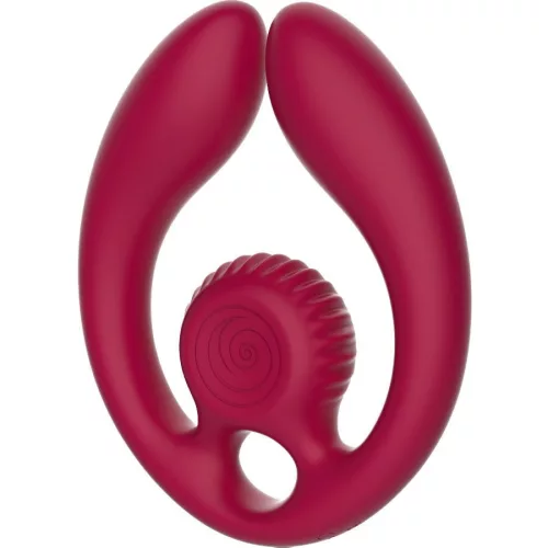 Snail Vibe Páros stimulátor Távirányítós, 3 motoros, 5 sebesség, Vízálló Burgundi