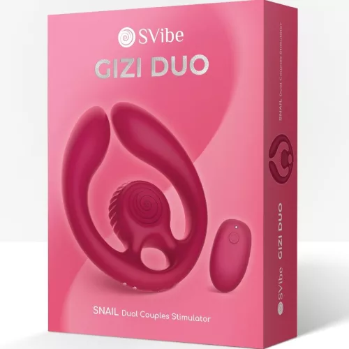 Snail Vibe Páros stimulátor Távirányítós, 3 motoros, 5 sebesség, Vízálló Burgundi